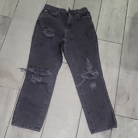 Garage Denim - Garage Black  Distress Denim vintage Straight  Jeans Size 03 Or 26